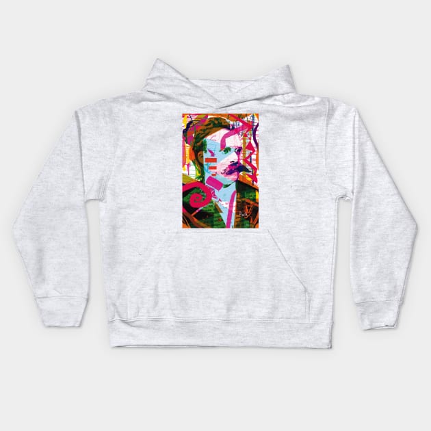 Friedrich Nietzsche Kids Hoodie by Exile Kings 